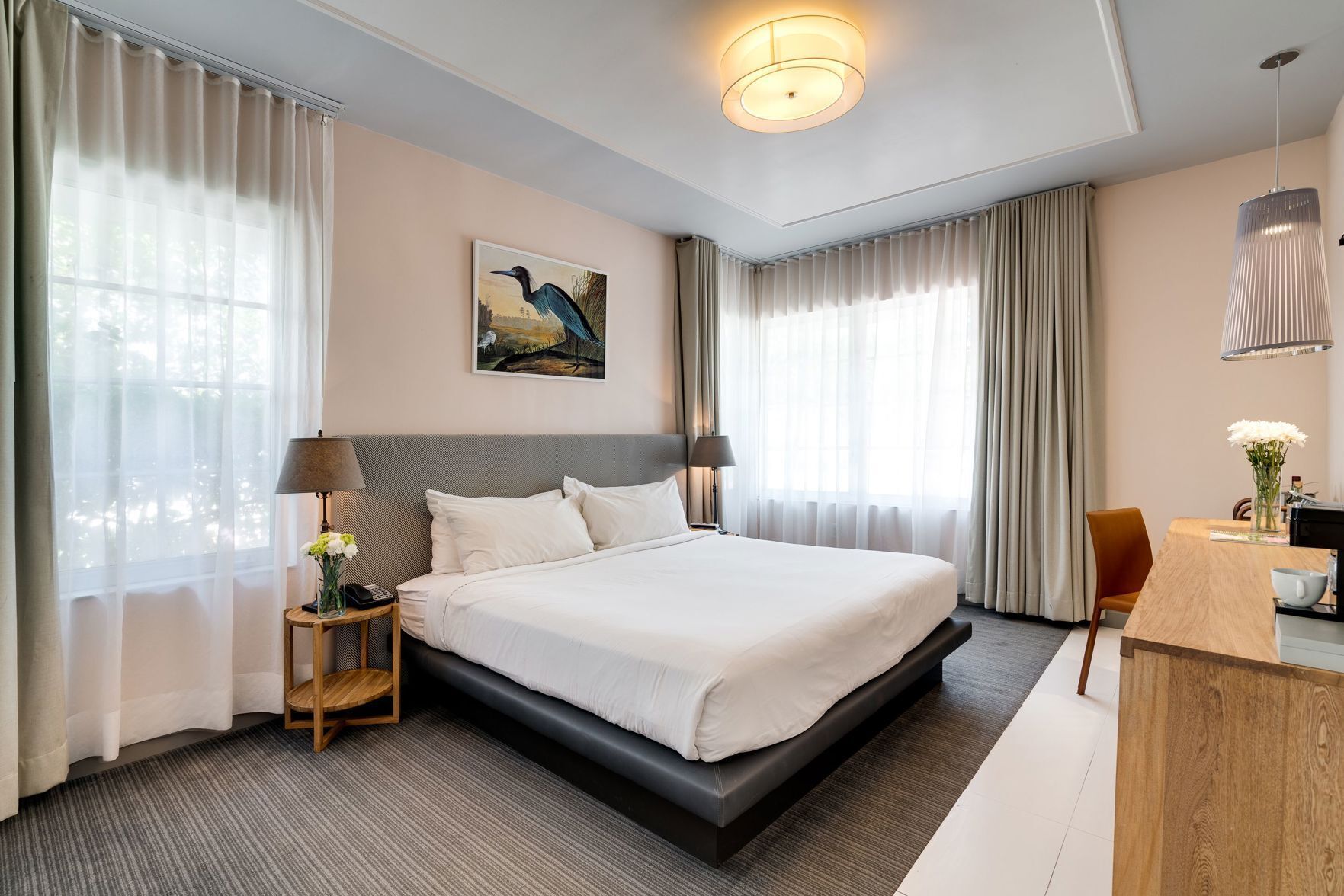 Egyptian cotton sheets, premium bedding, down duvets, pillow-top beds