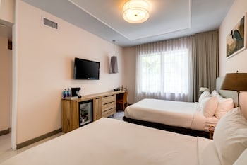 Egyptian cotton sheets, premium bedding, down comforters, pillowtop beds at South Beach Hotel