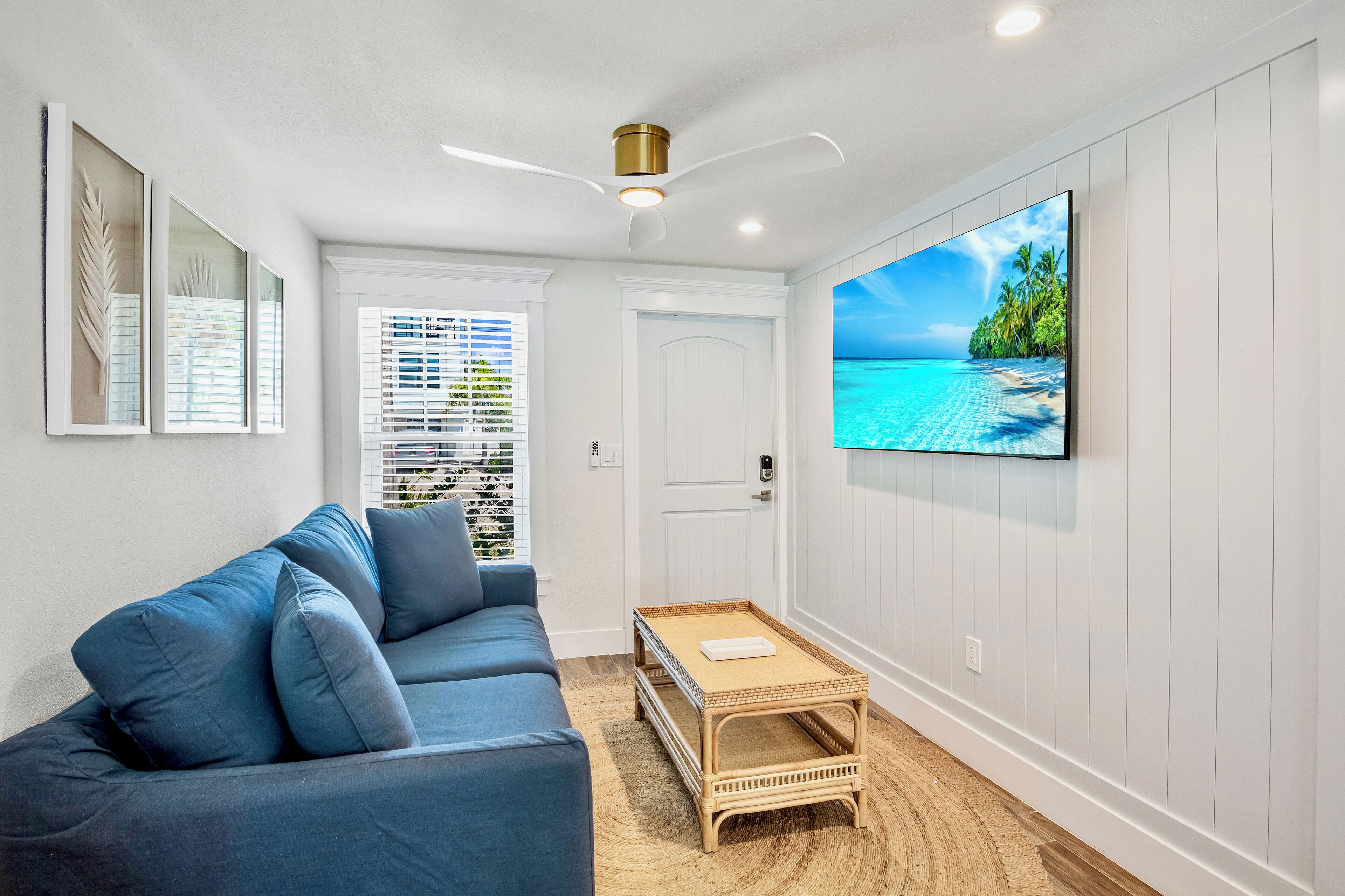 suite, 2 bedrooms, private pool | living area | flat-screen tv