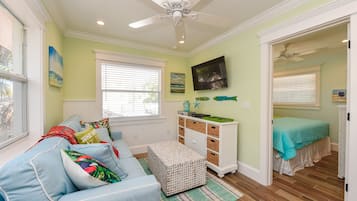 One Bedroom King Suite | Living room | Flat-screen TV