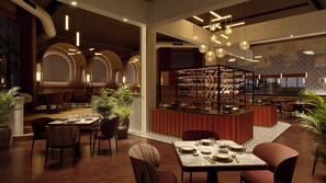 14 restaurantes, café da manhã, local e internacional
