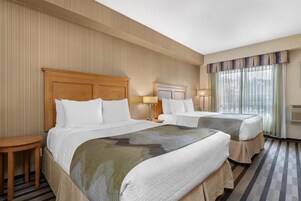 Standard Room, 2 Queen Beds, Non Smoking, Kitchenette | Desk, iron/ironing board, free WiFi, bed sheets