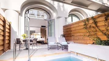 Junior Suite, 1 Double Bed, Terrace (ground floor with private pool) | Premium bedding, minibar, in-room safe, desk