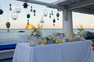 Área externa para banquete