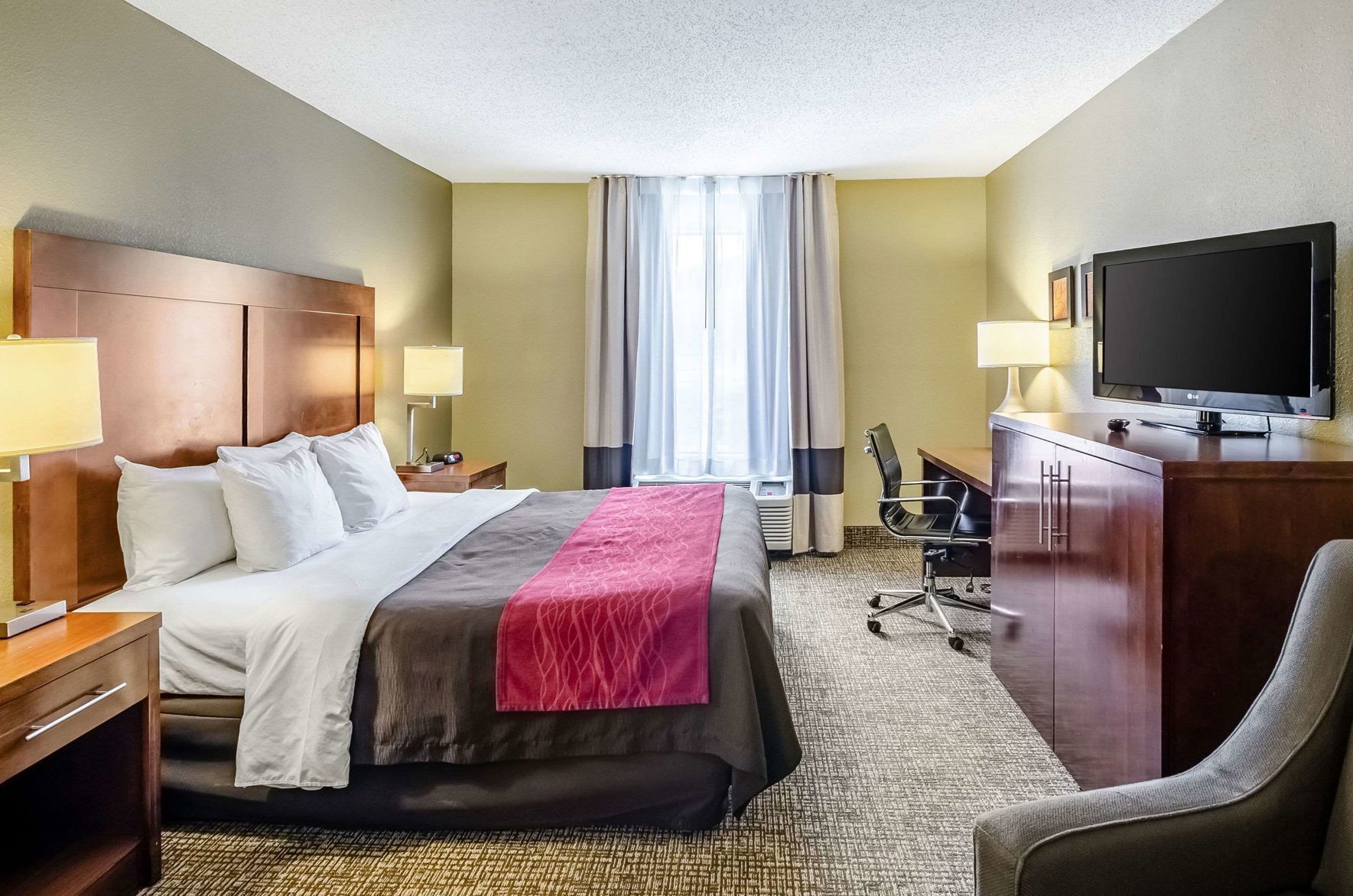 In-room safe, desk, blackout curtains, iron/ironing board
