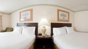 Standard Room, 2 Queen Beds | In-room safe, desk, iron/ironing board, cots/infant beds