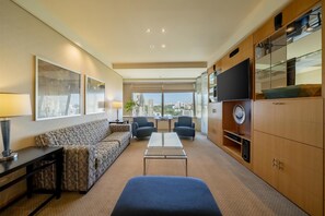 Suite, 1 Bedroom | Living area | 42-inch LCD TV with cable channels, TV