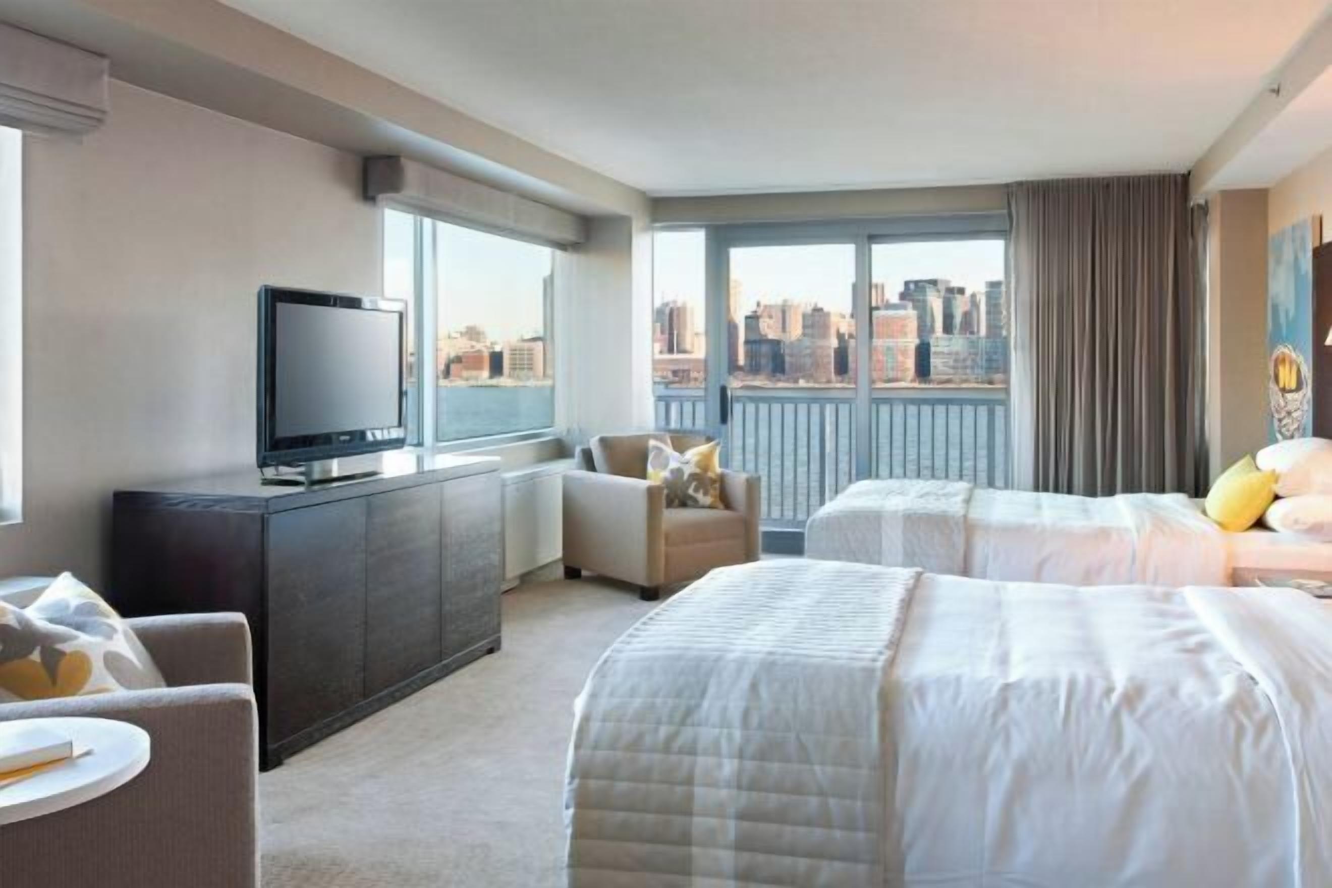 Premium bedding, down comforters, pillowtop beds, in-room safe