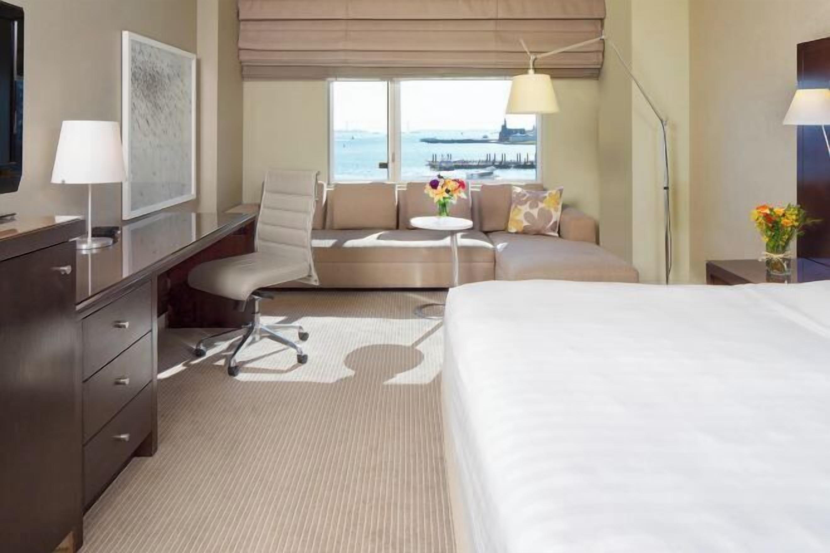 Premium bedding, down comforters, pillowtop beds, in-room safe