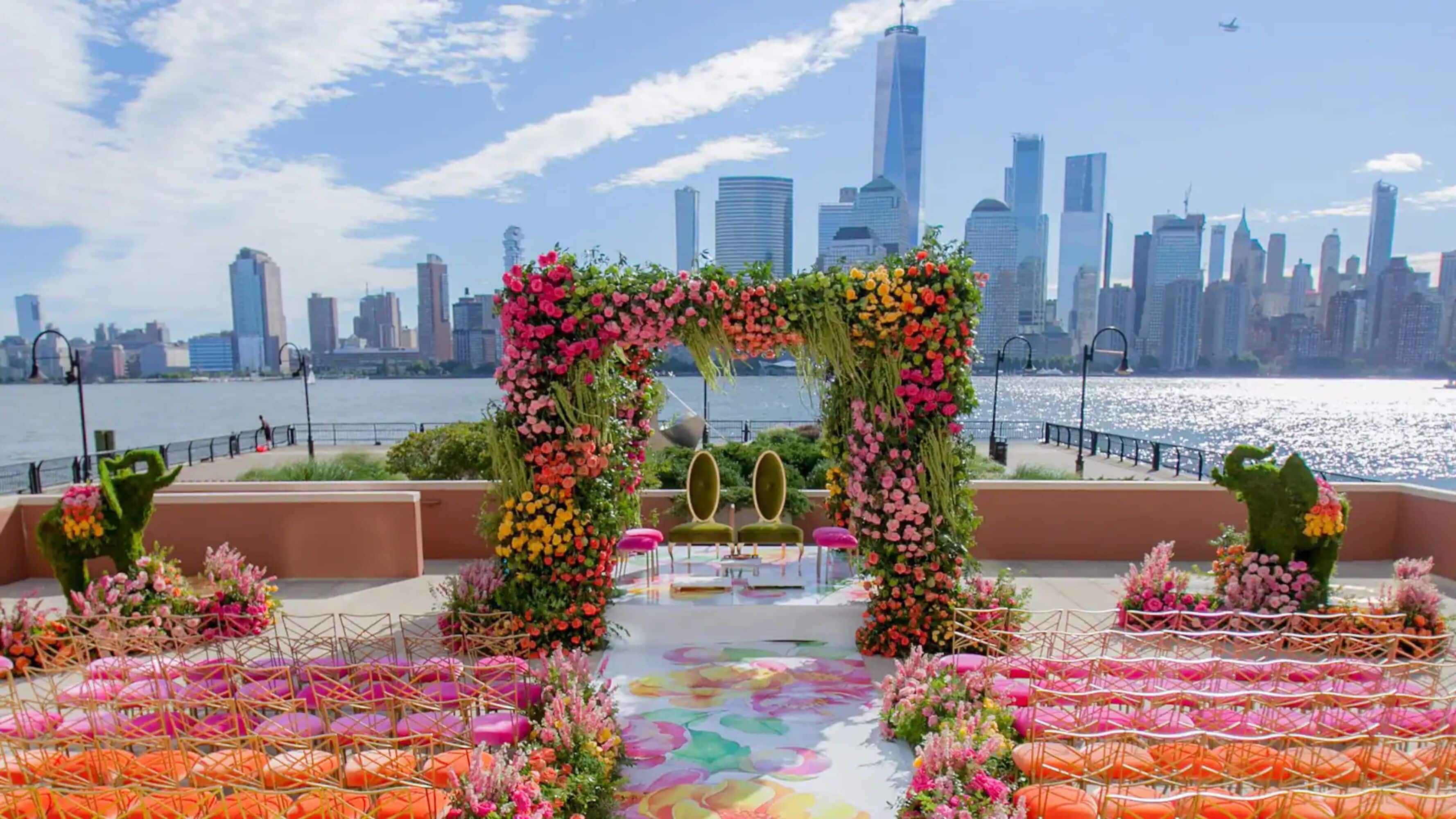outdoor wedding area