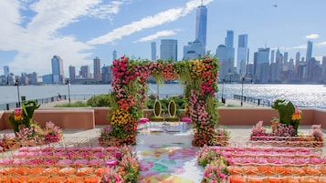 Outdoor wedding area