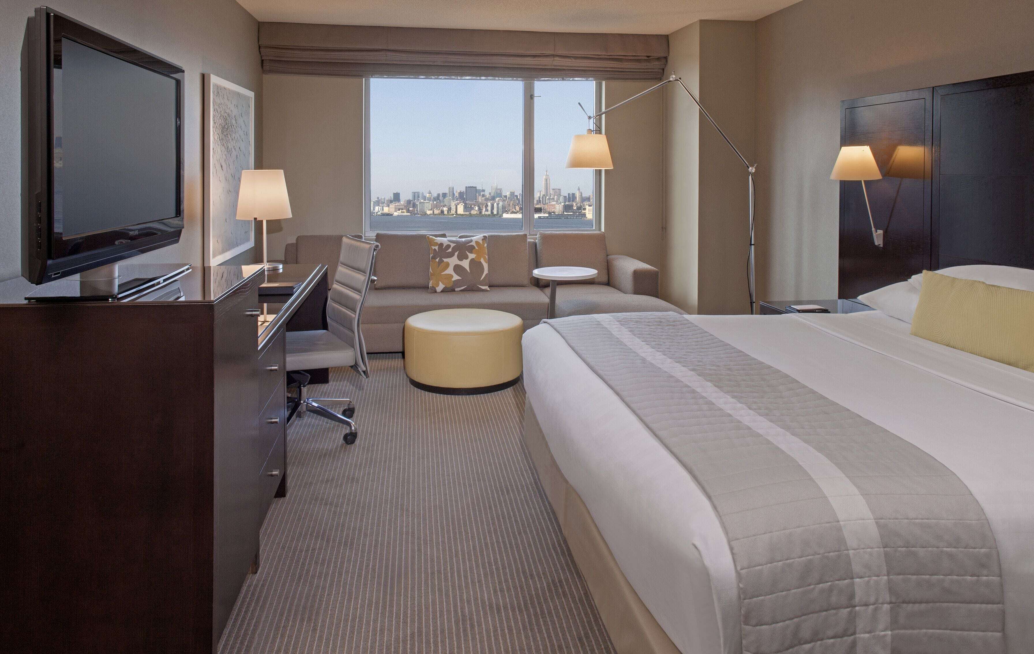 Premium bedding, down comforters, pillowtop beds, in-room safe