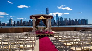 Outdoor wedding area