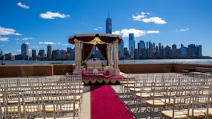 Outdoor wedding area