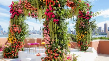 Outdoor wedding area