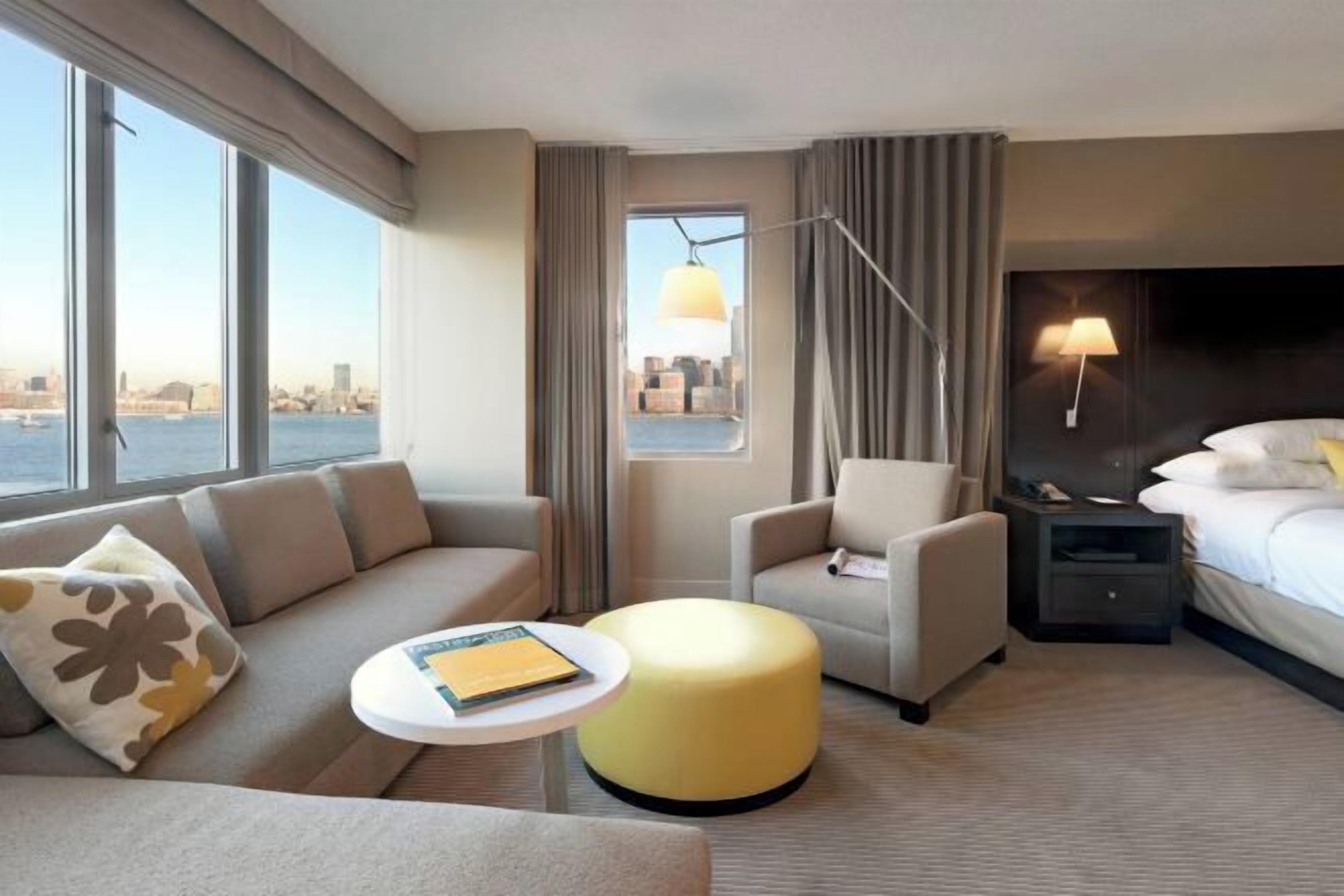 Premium bedding, down comforters, pillowtop beds, in-room safe