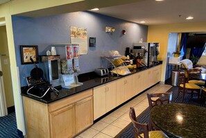 Free daily self-serve breakfast