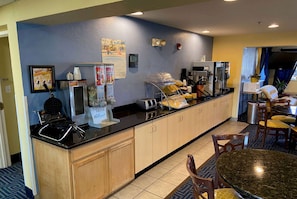 Free daily self-serve breakfast