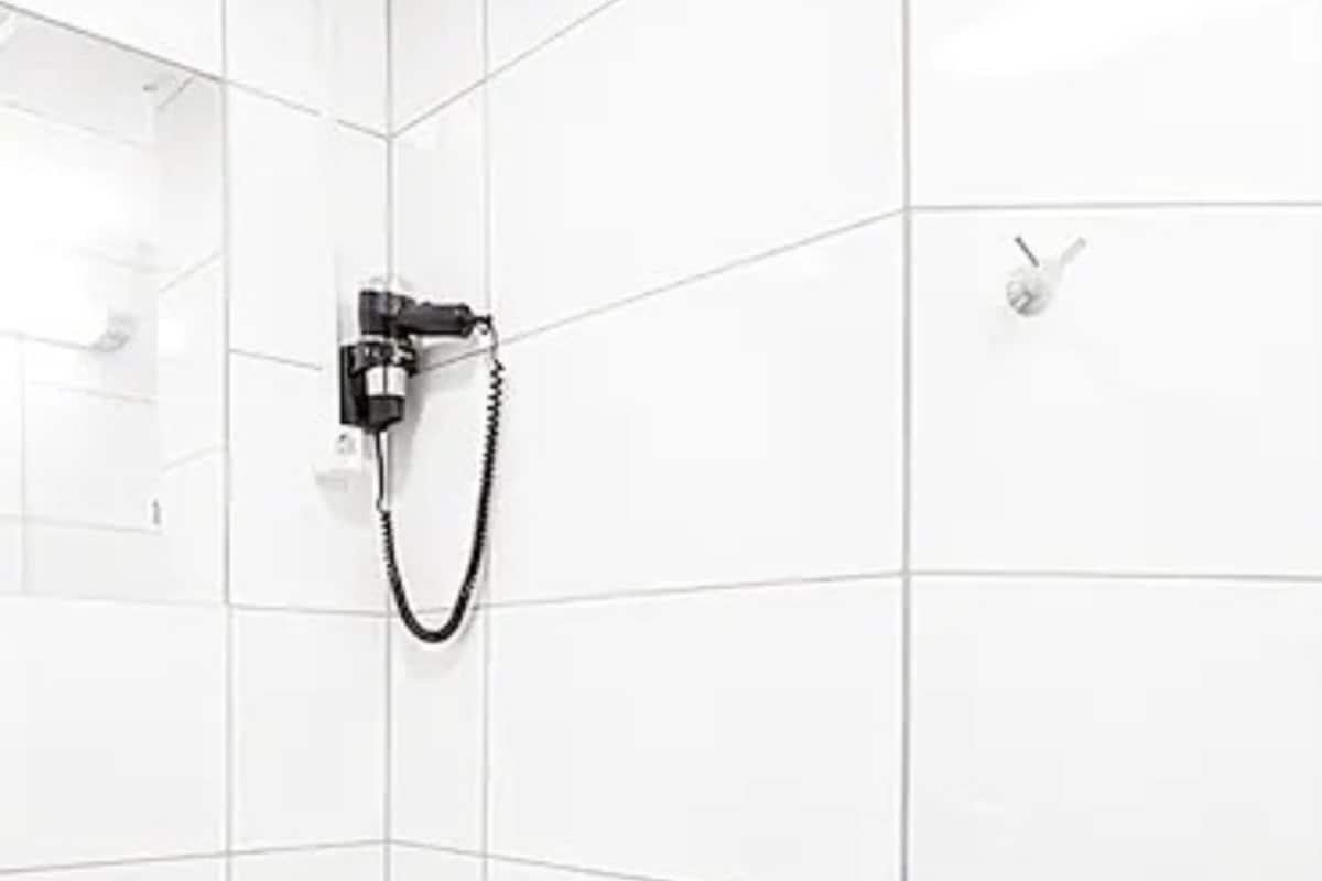 twin room, private bathroom | bathroom | shower, hair dryer, towels