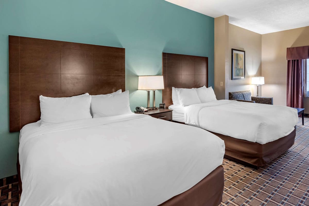 suite, multiple beds, non smoking | premium bedding, desk, laptop workspace, blackout curtains