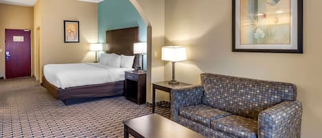 Suite, 1 King Bed with Sofa bed, Non Smoking | Premium bedding, desk, laptop workspace, blackout drapes