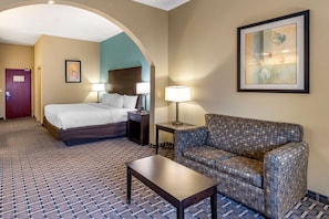 Suite, 1 King Bed with Sofa bed, Non Smoking | Premium bedding, desk, laptop workspace, blackout drapes