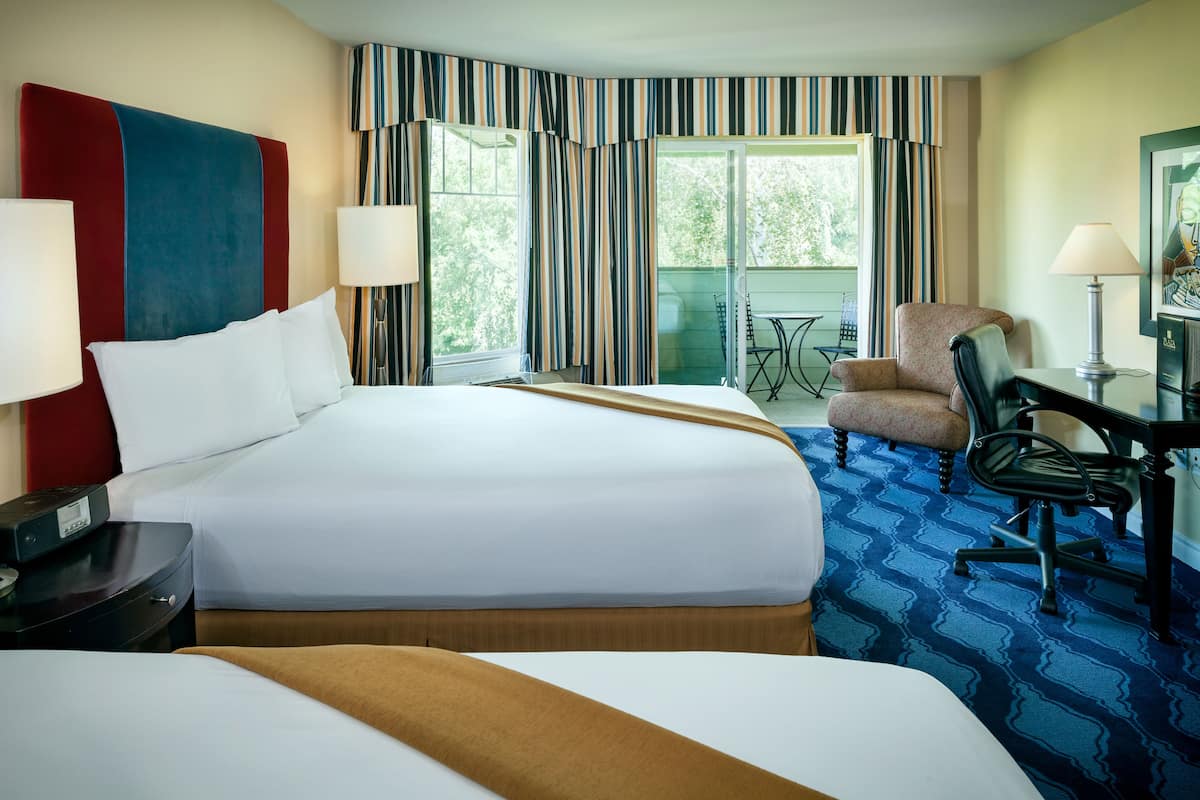 Deluxe Double Room, 2 Queen Beds (Non-Pet Friendly) | 1 bedroom, premium bedding, desk, blackout drapes
