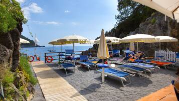 Pantai persendirian berhampiran, pasir hitam