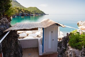 Private beach nearby, beach bar