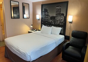 Camera, 1 letto queen | Una scrivania, ferro/asse da stiro, letti aggiuntivi (a pagamento)