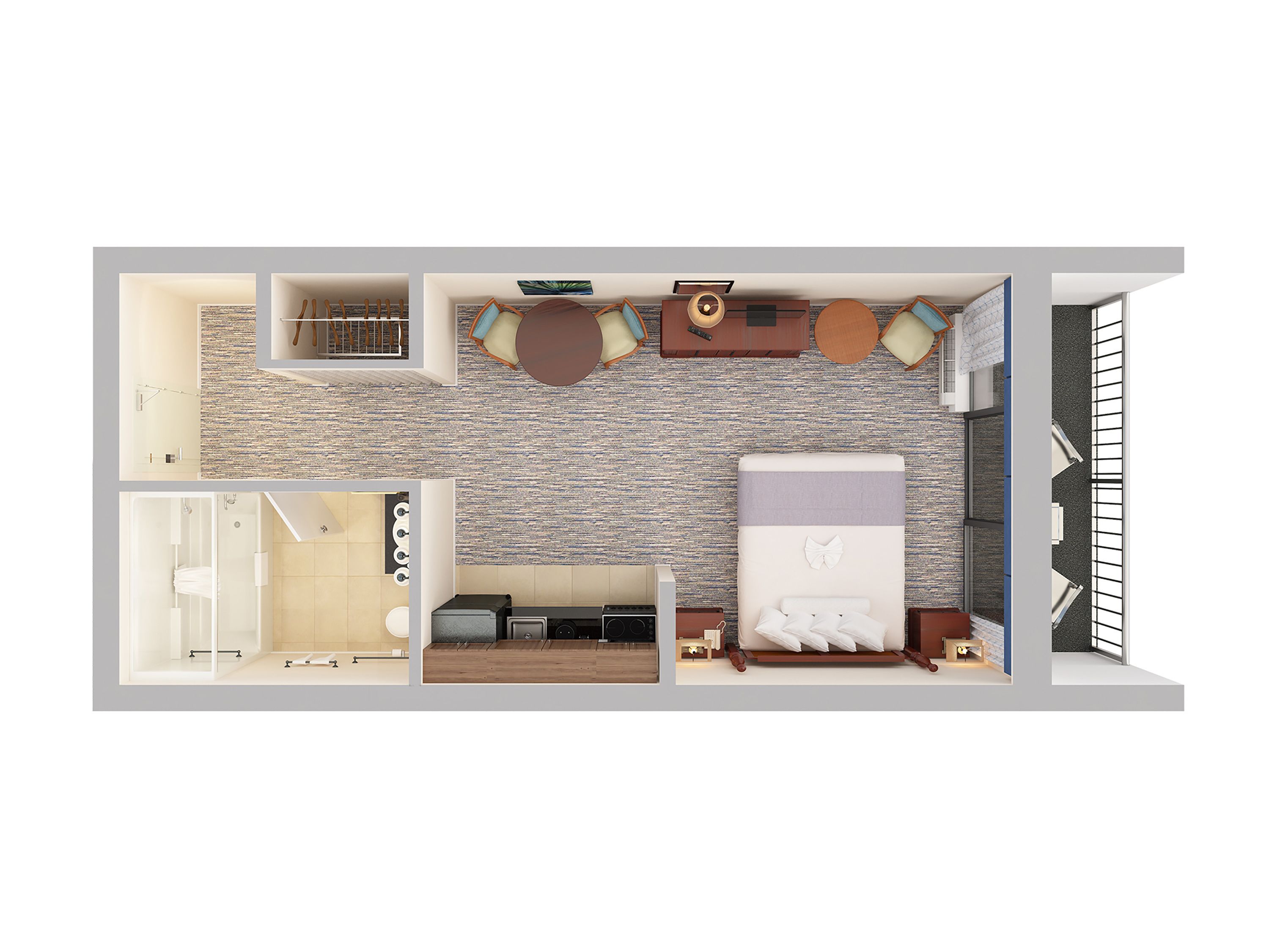 premium bedding, in-room safe, desk, iron/ironing board