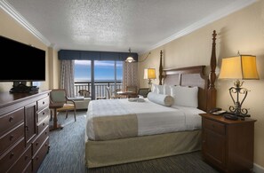 Tower Oceanfront Efficiency, 1 King Bed with Balcony  | Premium bedding, in-room safe, desk, iron/ironing board - Holiday Pavilion Resort on the Boardwalk (Myrtle Beach)