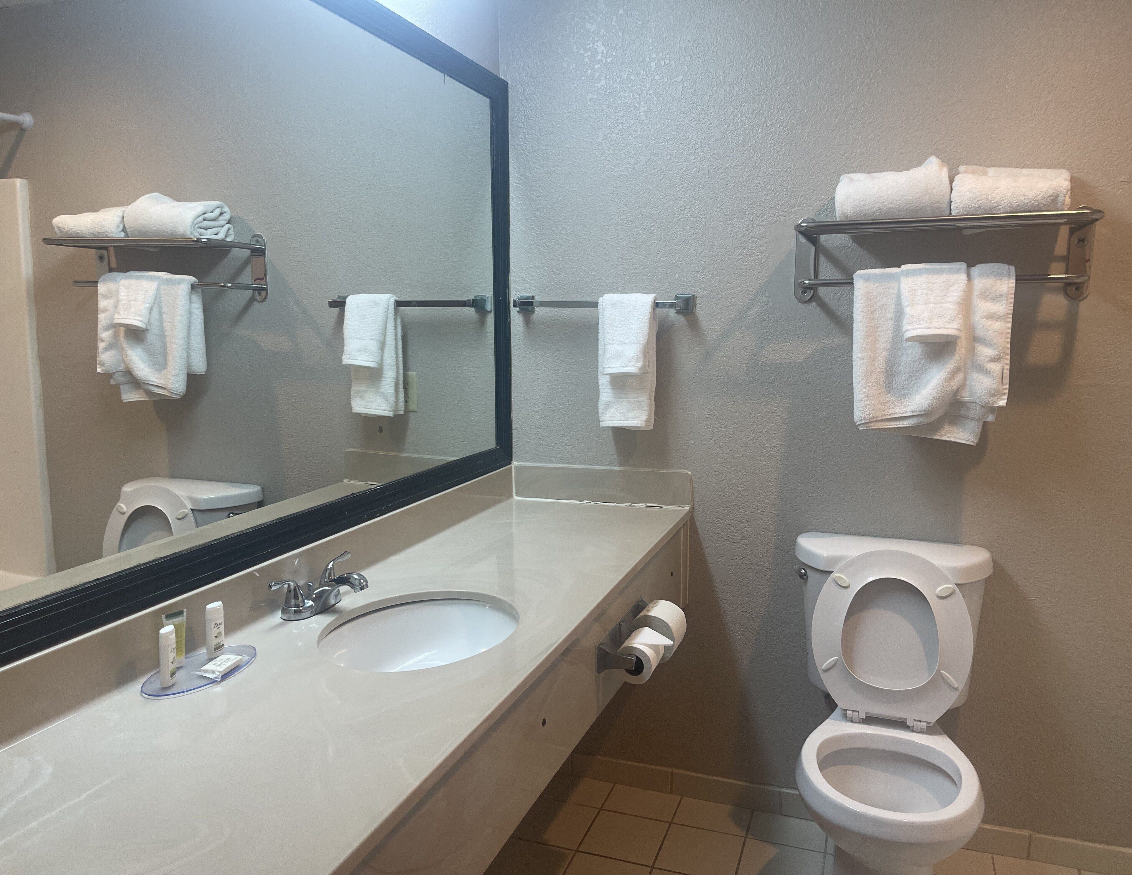 Free toiletries, hair dryer, bidet, towels
