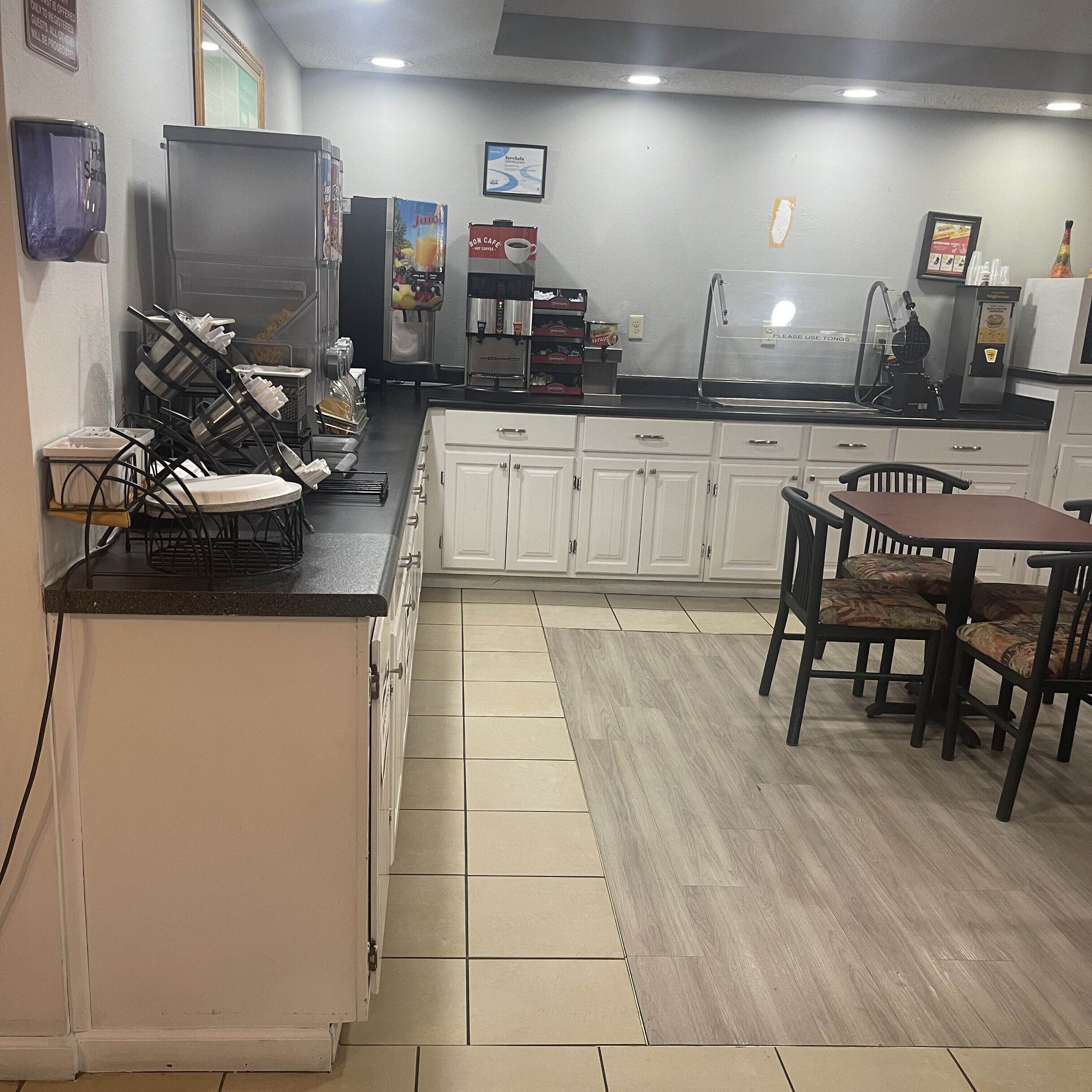 Free daily buffet breakfast