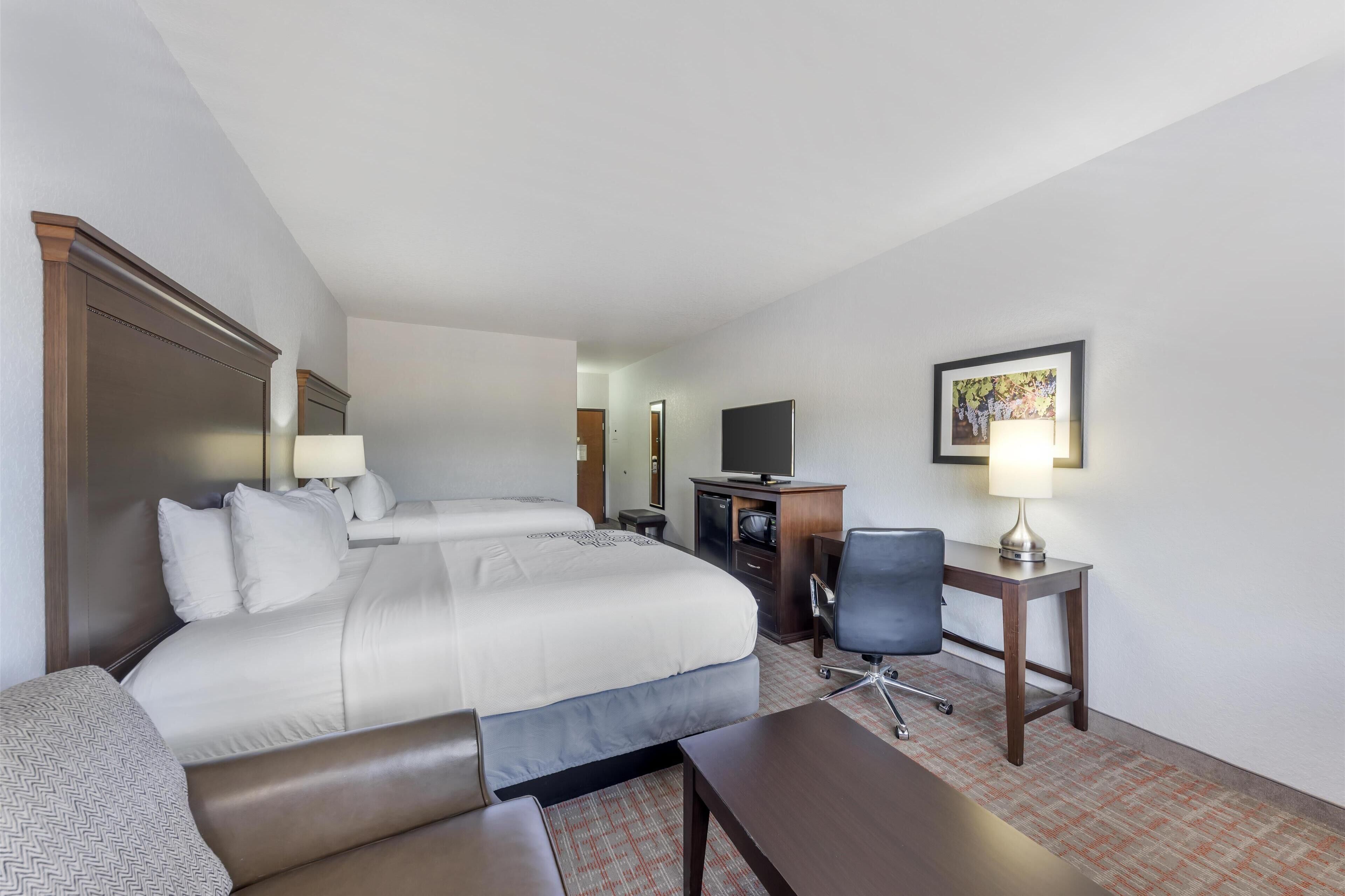 pillow-top beds, in-room safe, desk, laptop workspace