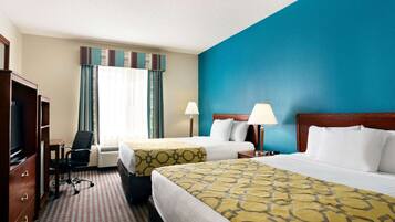 Standard Room, 2 Queen Beds | In-room safe, desk, iron/ironing board, free cots/infant beds