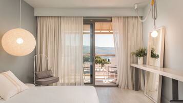 Habitación Deluxe doble, vistas al mar | Sábanas de algodón egipcio y ropa de cama de alta calidad