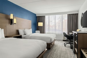Room, 2 Queen Beds | Desk, laptop workspace, blackout curtains, iron/ironing board