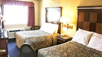 Room, 2 Queen Beds, Non Smoking | Desk, iron/ironing board, free WiFi, bed sheets