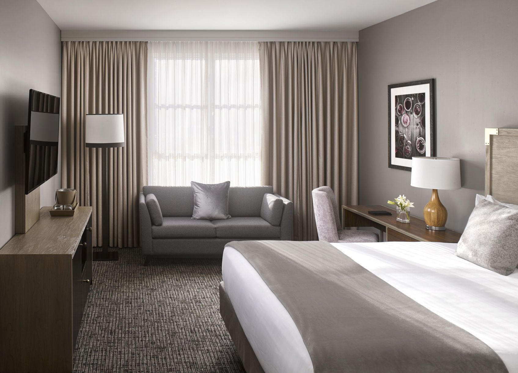 Egyptian cotton sheets, premium bedding, pillowtop beds, in-room safe