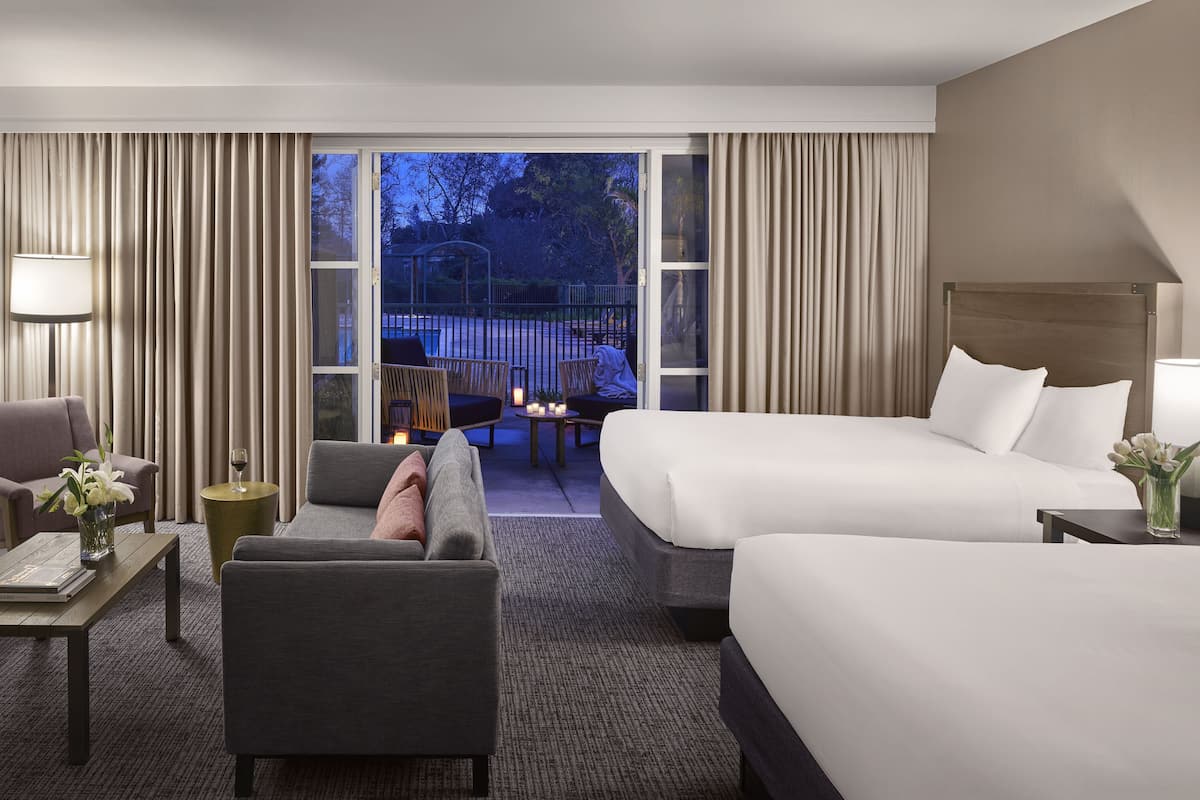 Egyptian cotton sheets, premium bedding, pillow-top beds, in-room safe