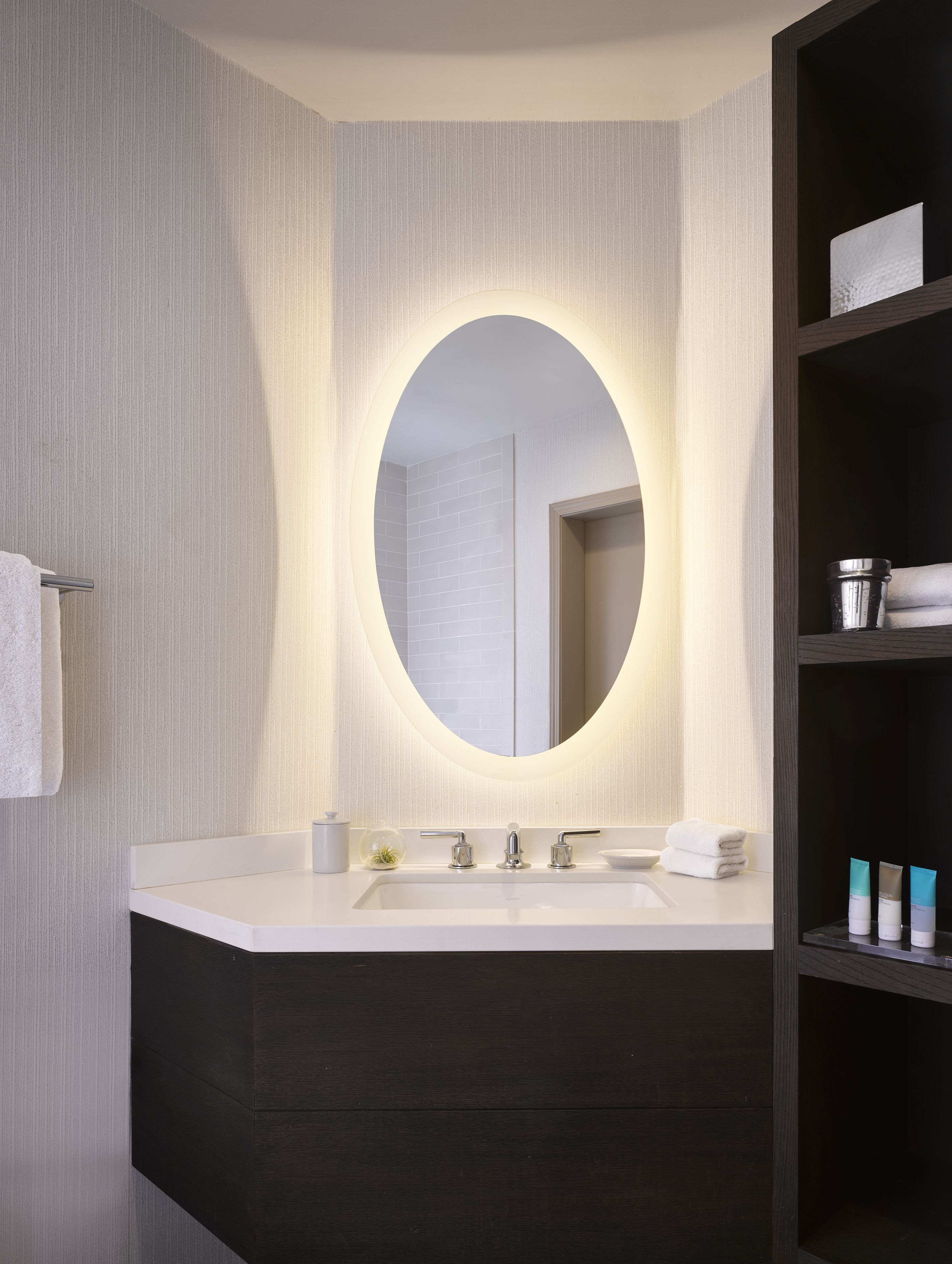 hair dryer, bathrobes, towels