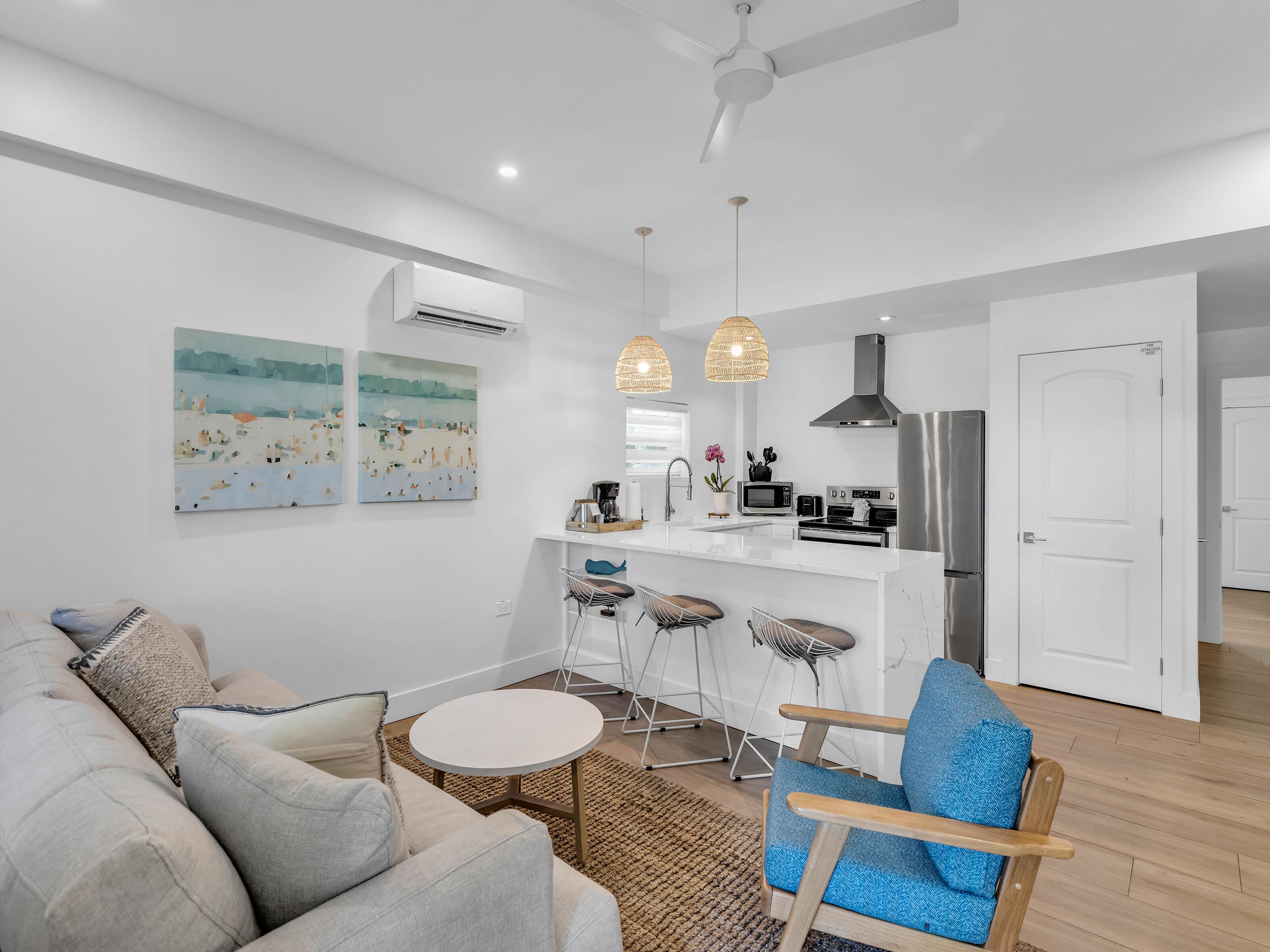 sunset bay suites off main property | private kitchen | fridge, microwave, coffee/tea maker