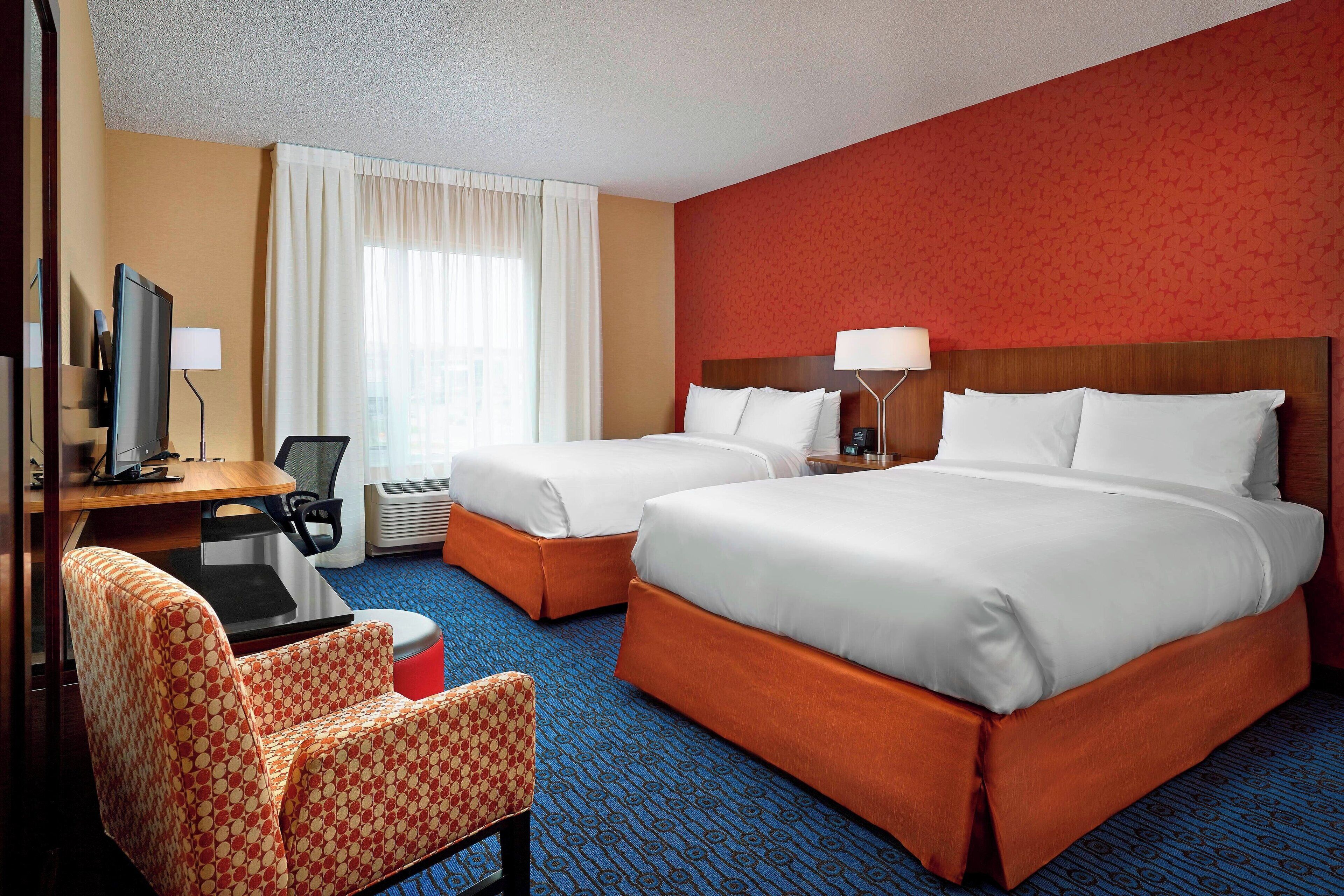 room, 2 queen beds, non smoking | in-room safe, desk, blackout curtains, iron/ironing board