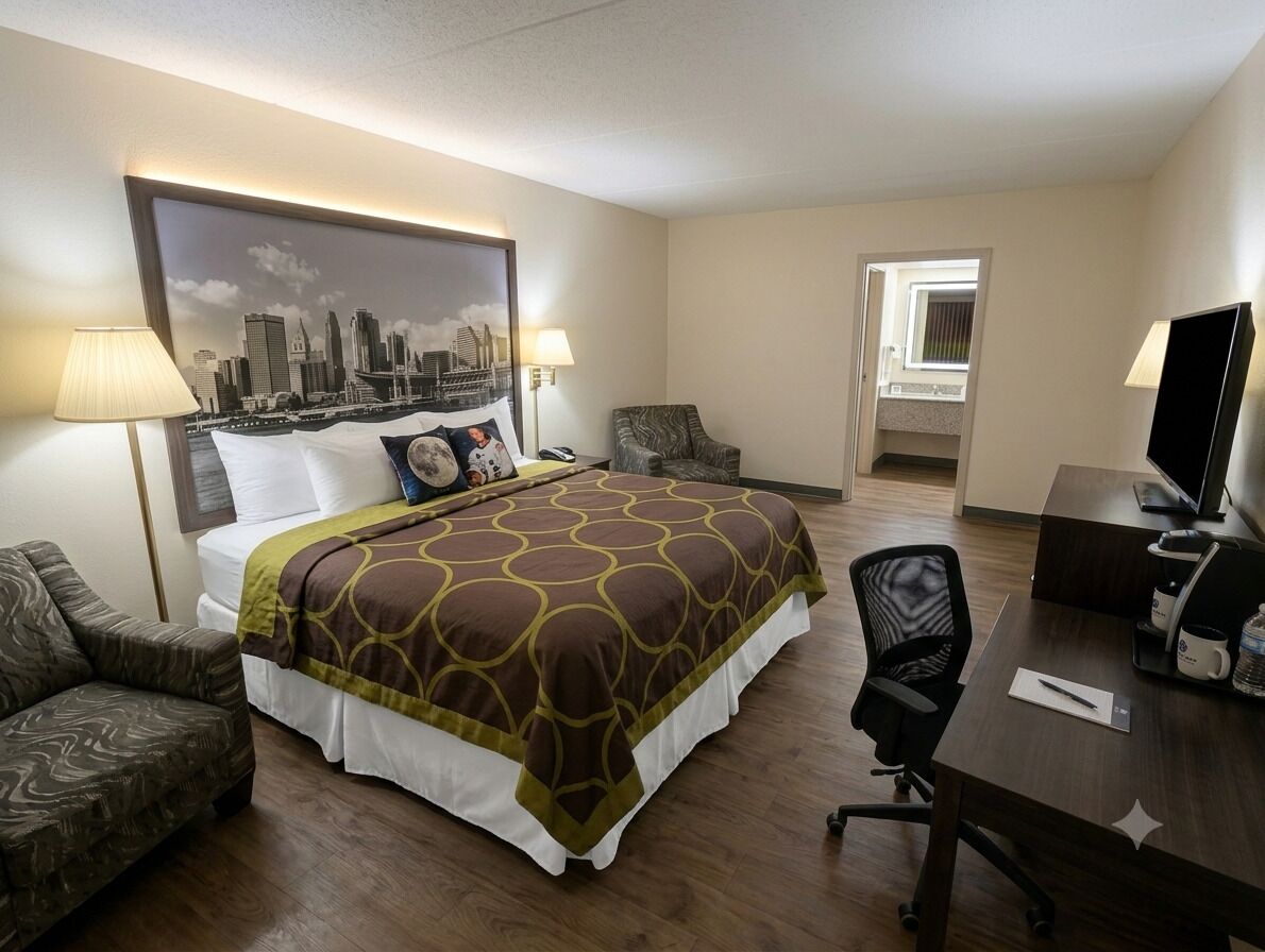 WiFi (free), alarm clocks, bed sheets