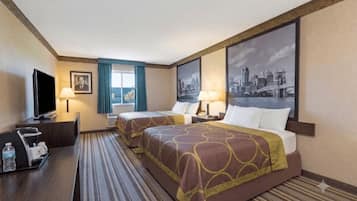 Habitación doble, 2 camas de matrimonio, no fumadores | Wifi gratis, despertador, ropa de cama