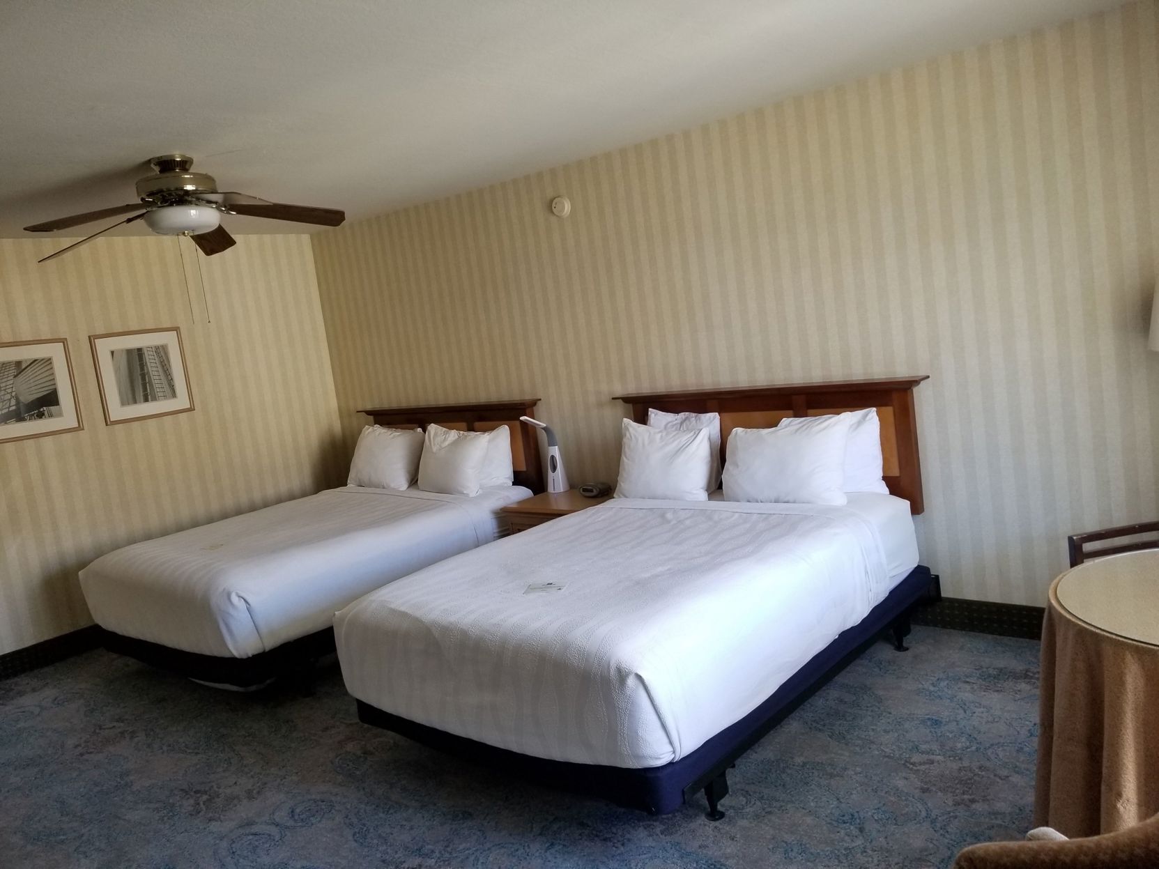 Premium bedding, pillowtop beds, desk, iron/ironing board