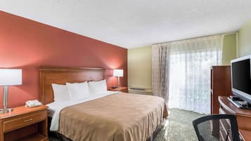 Standard King, 1 King Bed, Patio, Work area, Non-Smoking | In-room safe, desk, blackout drapes, iron/ironing board