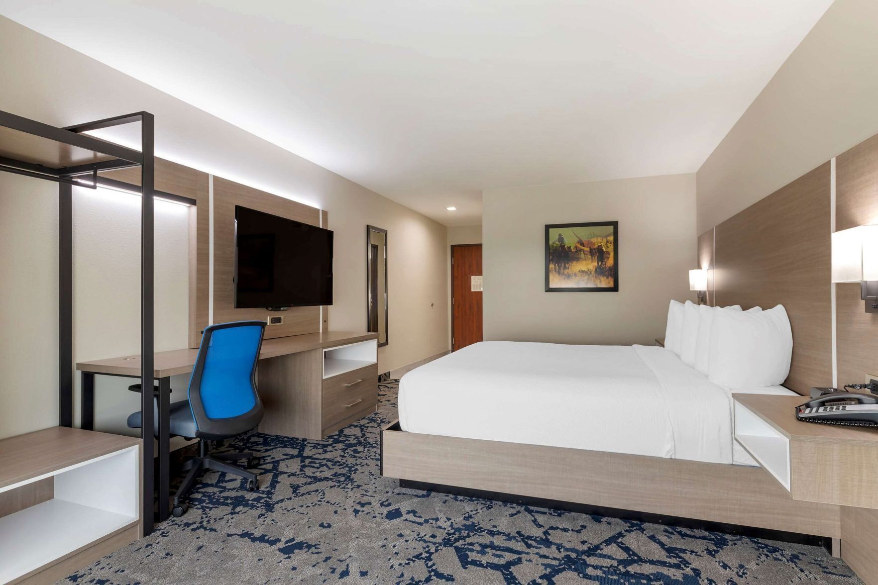 Premium bedding, blackout curtains, iron/ironing board, free WiFi