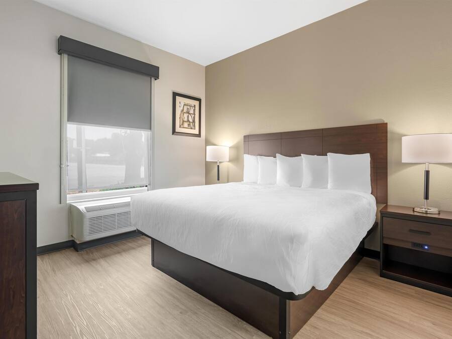 Suite, 1 cama King size, para no fumadores, cocineta | Escritorio, espacio para trabajar con laptop y cortinas blackout